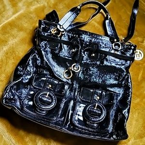 Elliot Lucca black patent purse